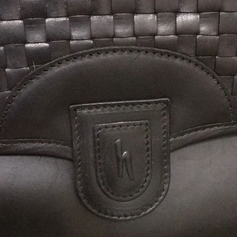 Vintage Hartmann Black Leather Unisex Briefcase